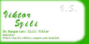 viktor szili business card